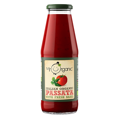 Mr Organic Italian Organic Passata With Fresh Basil (690g)