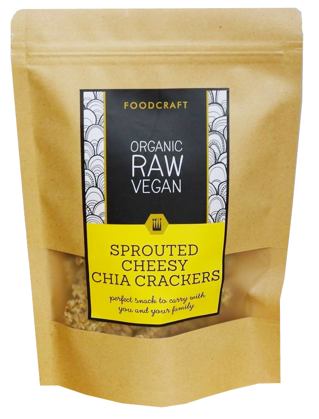 Sprouted Raw Cheesy Chia Seed Crackers