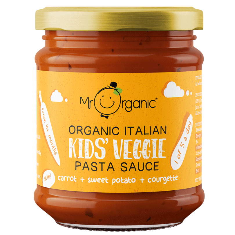 Mr Organic Kids Veggie Pasta Sauce Carrot, Sweet Potato, Courgette from 9 months (200g)