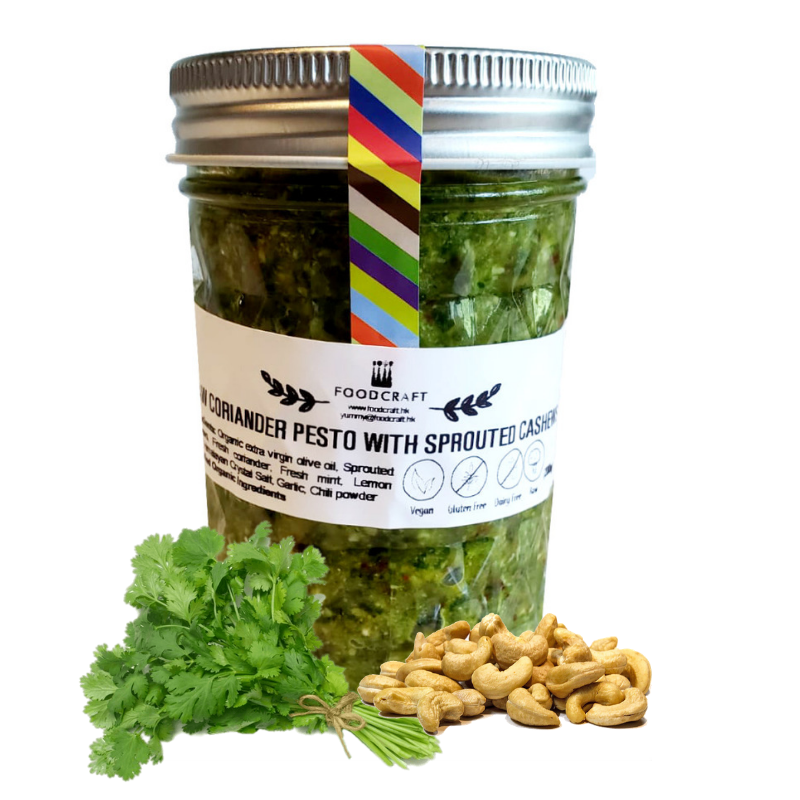 Raw Coriander Pesto with Sprouted Cashews - 200g