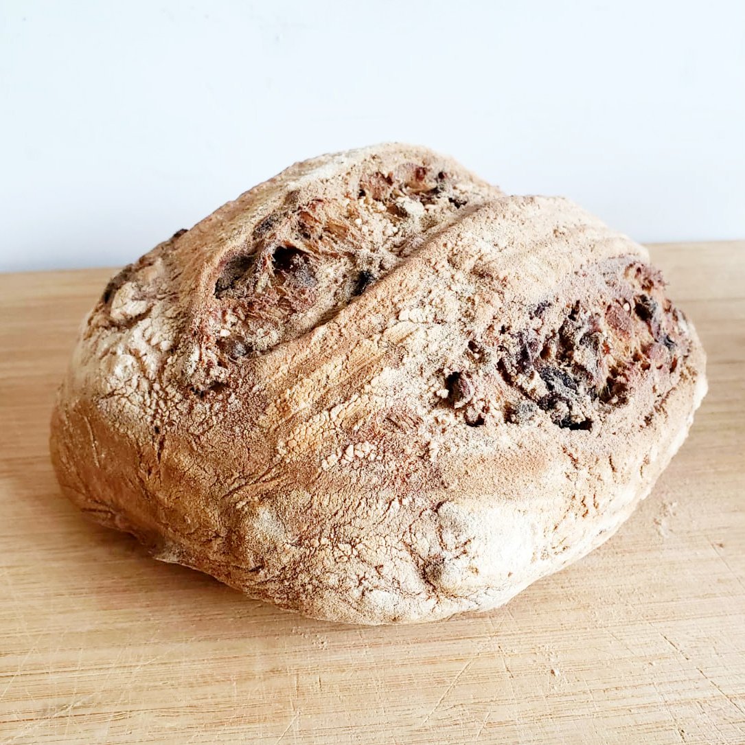 Organic Sprouted Walnut Raisin Sourdough Bread